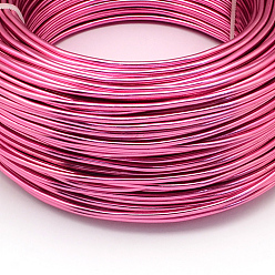 Camellia Round Aluminum Wire, Bendable Metal Craft Wire, for DIY Jewelry Craft Making, Camellia, 9 Gauge, 3.0mm, 25m/500g(82 Feet/500g)