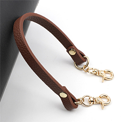 Saddle Brown Imitation Leather Bag Strap, with Swivel Clasps, for Bag Replacement Accessories, Saddle Brown, 30.5x1.1x0.4cm