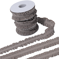 Кокосово-Коричневый 10 ярдов спандексовой ленты, шотландка шаблон, с пустыми катушками из АБС-пластика, кокосового коричневый, 1 дюйм (25 мм)