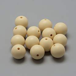 Moccasin Food Grade Eco-Friendly Silicone Beads, Round, Moccasin, 12mm, Hole: 2mm