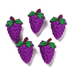 Винограды Силиконовые бусины, фокусные бусы, фиолетовые, винограды, 26x18x15 мм, отверстие : 2 мм