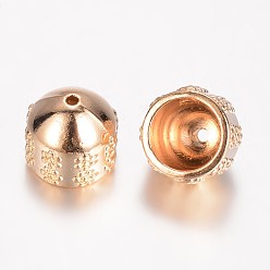 Light Gold Сплав мозг заканчивается, Торцевые крышки, золотой свет, 12x10 мм, отверстие : 1 мм, внутренний диаметр: 9 мм