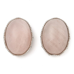 Розовый Кварц Многожильные звенья из розового кварца, овальные, без кадмия и без свинца, платина, 20.5x15.5x10.5 мм, отверстие : 2 мм