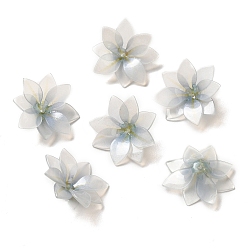 Light Steel Blue Flower Bead Cap, for DIY Jewelry Making, Light Steel Blue, 24~25x7~8mm, Hole: 1~1.4mm