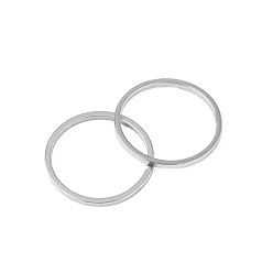 Stainless Steel Color Non-Tarnish 304 Stainless Steel Linking Ring, Stainless Steel Color, 14x1mm, Inner Diameter: 12mm