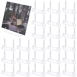 Clear Acrylic Display Bases for Card Block, Oval, Clear, 9.6x3.4x6.3cm
