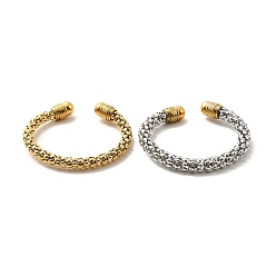 (52) Непрозрачная лаванда 304 открытый браслет-манжета с цепочкой для попкорна из нержавеющей стали, крутящий момент браслет для женщин, разноцветные, внутренний диаметр: 2 дюйм (5 см)