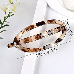 Верблюжий Овальные заколки для волос из смолы, верблюжие, 120x50 мм