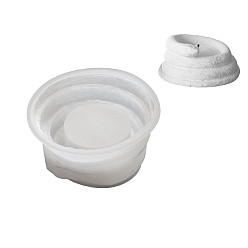 Белый Змея diy силиконовые подсвечники формы, формы для литья смолы, для уф-смолы, изготовление изделий из эпоксидной смолы, белые, 100x44.5 мм, внутренний диаметр: 56x53 мм