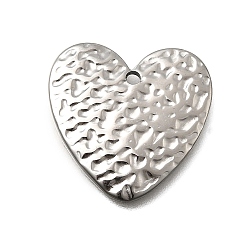 Нержавеющая Сталь Цвет 304 подвески из нержавеющей стали, сердце, , цвет нержавеющей стали, 21.5x22x2 мм, отверстие : 1.8 мм