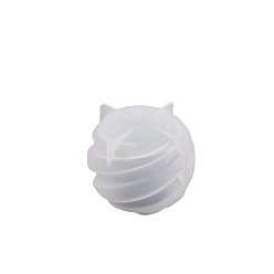 Белый Пищевые силиконовые формы для ароматических свечей с витыми шариками, формы для изготовления свечей, форма для ароматерапевтической свечи, белые, 5.7x5.1x5.1 см