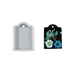 Rectangle Силиконовые формы с пиксельным сердцем своими руками, формы для литья смолы, для уф-смолы, изготовление изделий из эпоксидной смолы, белые, прямоугольные, 83x63x11.5 мм, внутренний диаметр: 79x57 мм