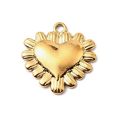 Золотой 304 подвески из нержавеющей стали, шарма сердца, золотые, 18.5x18x2.5 мм, отверстие : 1.8 мм