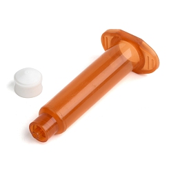 Коралловый Пластиковые дозирующие шприцы, с поршнем, коралл, 70x32x19 мм, отверстие: 2 мм, поршень: 13x10 мм, емкость: 5 мл (0.17 жидких унций)