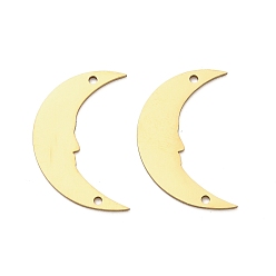Золотой 201 подвески из нержавеющей стали, ссылки полумесяца, золотые, 25x16.5x1 мм, отверстие : 1.4 мм