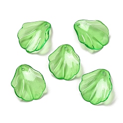 Зеленый газон Подвеска акриловая прозрачная, лист, зеленый газон, 25.5x20.5x2 мм, отверстие : 2 мм, 793 шт / 500 г