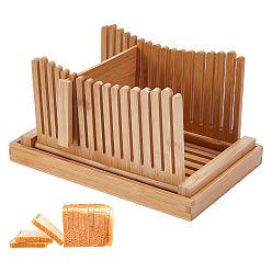BurlyWood Bamboo Bread Slicer with Shredded Rack, Rectangle, BurlyWood, 317x216x170mm