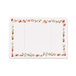 Цветок Прямоугольные скрепки для волос, карты-держатели бантов для волос, аксессуары для волос, белые, цветочный узор, 5x7x0.03 см