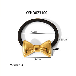 Bowknot Эластичные резинки для волос из нержавеющей стали для женщин и девочек, резинки для волос/аксессуары для волос, бантом, 34x20x3.5 мм, внутренний диаметр: 42 мм