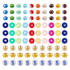 (52) Непрозрачная лаванда Набор для поиска поделок для изготовления ювелирных изделий, включая полимерную глину, акрил, пластик ccb и стеклянные бусины, разноцветные, 3~7x1~4.5 мм, отверстие : 0.4~2 мм