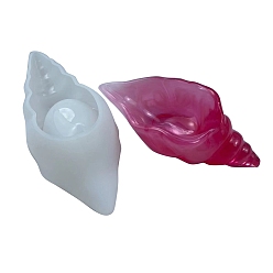 Белый Дым Силиконовые формы для хранения ящиков для хранения своими руками в форме раковины, формы для литья смолы, для уф-смолы, изготовление изделий из эпоксидной смолы, серый, 138x67x42 мм