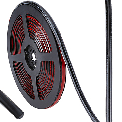 Black PVC Plastic Edge Banding, Edge Trim for DIY Table, Cabinet, Furniture, Decorative Trim, Black, 8x4.5mm, 5m/roll