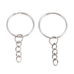 Платина Железные разъёмные брелоки с цепочкой, брелок выводы, платина, 47.5 мм