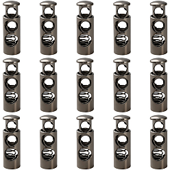 Черный 20 шт. замки из сплава, пряжка свиной нос выдвижная пряжка карта, чёрные, 22x7 мм, отверстие : 5 мм, 20 шт / комплект