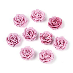 Фламинго Непрозрачная смола декодирует кабошоны, цветок, фламинго, 9~10x4~5 мм