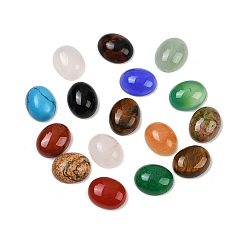 Смешанные камни Кабошоны из натурального и синтетического смешанного драгоценного камня, овальные, 10x8x4 мм