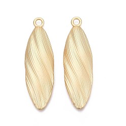 Матовый Золотой Цвет Стойки обшивки сплава большие кулоны, овальные, без кадмия и без свинца, матовый золотой цвет, 59x18x5 мм, отверстие : 3.5 мм