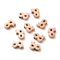 Розовое Золото 304 подвески из нержавеющей стали с ионным покрытием (IP), отметьте амперсанд &, розовое золото , 10x7.5x3 мм, отверстие : 1.6 мм