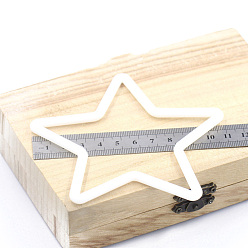 Звезда Пластиковый венок макраме цветочный обруч, Для дома, автомобиля, поделки, свадебные настенные украшения, звезда, 110 мм