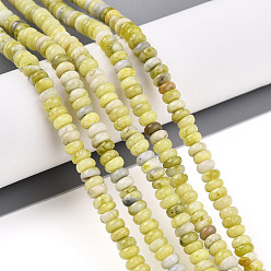 Другие Нефриты Природного нефрита нитей бисера, рондель, 4~4.5x2~2.5 мм, отверстие : 0.7 мм, около 151~152 шт / нитка, 15.16~15.35'' (38.5~39 см)