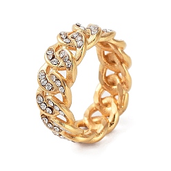 Золотой Ионное покрытие (IP) 304 широкополосные кольца из циркония из нержавеющей стали, полая бордюрная цепочка для женщин, золотые, размер США 7 (17.3 мм), 23 мм