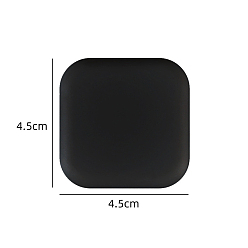 Black Self Adhesive Silicone Door Knob Wall Shield, Wall Protector, Square, Black, 45x45x10mm