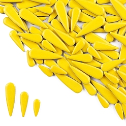 Желтый 3 стили фарфоровая мозаичная плитка в форме капли, для поделок из мозаики своими руками, рамки для картин и многое другое, желтые, 21~40x8~12x4 мм, около 100 г / набор
