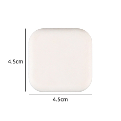 White Self Adhesive Silicone Door Knob Wall Shield, Wall Protector, Square, White, 45x45x10mm