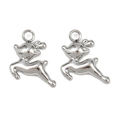 Олень 304 прелести нержавеющей стали, без свинца, без кадмии и без никеля, олень, 12.5x11.5x2.5 мм, отверстие : 1.8 мм