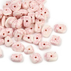 Красный Акриловые бусины имитация бирюзы, самородки, красные, 10.5~12x7~8.5x4~5 мм, отверстие : 1.6 мм, Около 1923 шт / 500 г