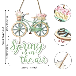 Bicycle Деревянный кулон с надписью, для украшения дома, велосипед, Кулон : 345x250x5 мм