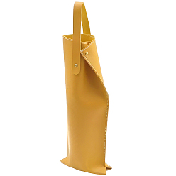 Золотистый Сумка для винных бутылок из искусственной кожи, сумка для переноски одной бутылки вина, прямоугольные, золотые, 470x150x8 мм