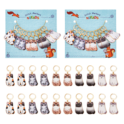 (52) Непрозрачная лаванда 10 шт. 5 маркеры стежков с замком из сплава кошачьей эмали, 304 маркеры петель из нержавеющей стали, разноцветные, 4.1 см, 2 шт / стиль