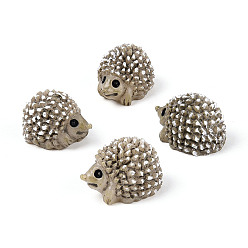 Темный Хаки Миниатюрные украшения из синтетической смолы в виде ёжиков, аксессуары для домашнего кукольного домика с микро-ландшафтом, притворяясь опорными украшениями, Темный хаки, 18x13x12 мм