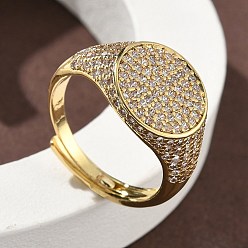 Прозрачный Манжеты из латуни с микро паве кубический цирконий для женщин, круглые, без кадмия и без свинца, стойки покрытие, прозрачные, 13 мм, размер США 7 3/4 (17.9 мм)