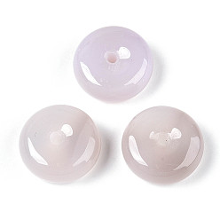 Натуральный Агат Натуральный белый агат подвески, пончик, 18~18.5x7~8.5 мм, отверстие : 2~2.5 мм