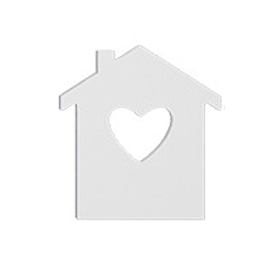 White DIY House with Heart Pattern Candle Silicone Molds, for Candle Making, White, 112x102x21mm