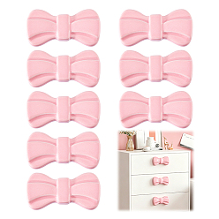 Pink 10шт. керамические ручки, бантом, с винтом, розовые, 65.5x33x19.5 мм