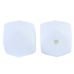 Лазурный Восьмиугольные бусины из пищевого силикона, лазурный, 17 мм