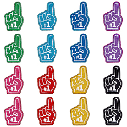 (52) Непрозрачная лаванда Заплатки от песка на одежде, Пальцы, разноцветные, 73x61x2 мм